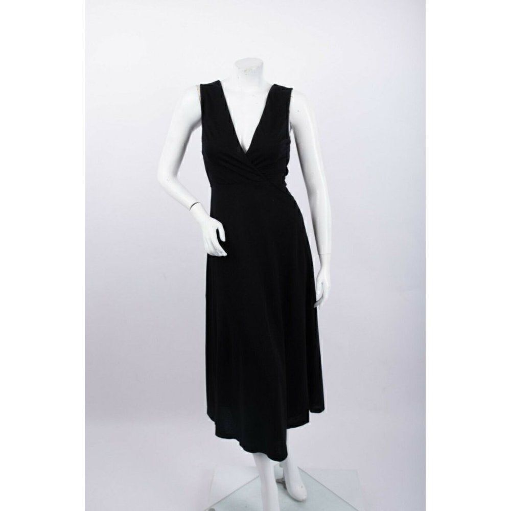 Massimo Dutti Womens Midi Flared Dress XS Black